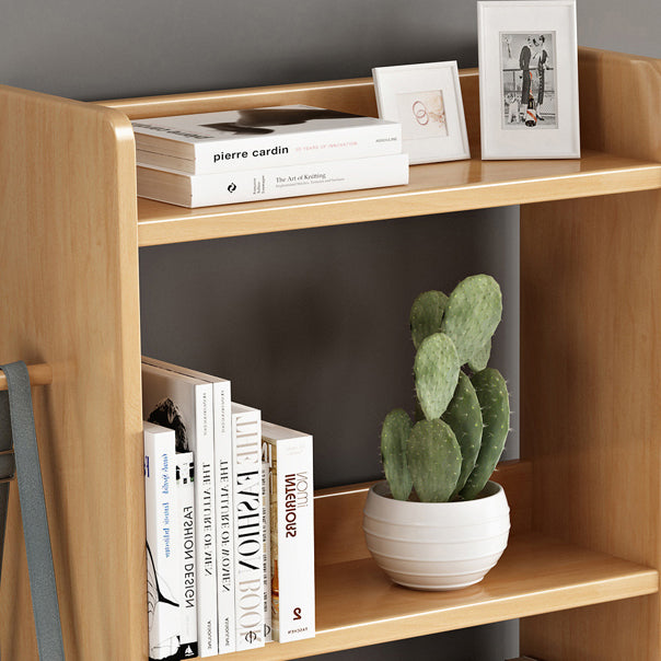 Scandinavian Shelf Bookcase Antique Finish Bookshelf with Shelves