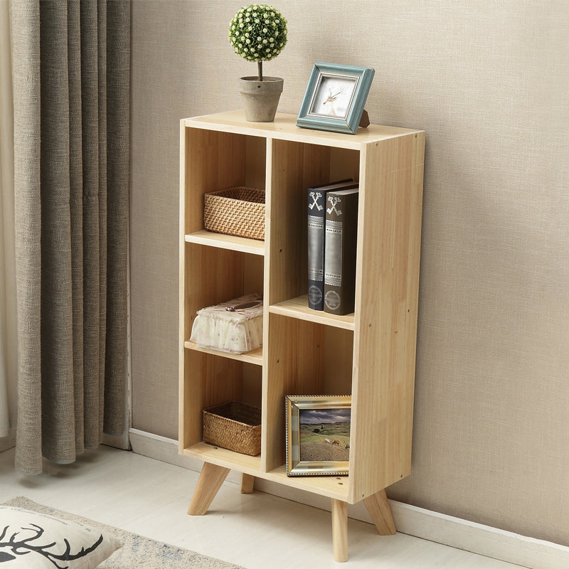 Scandinavian Shelf Bookcase Standard Book Shelf with Rectangular Shelves