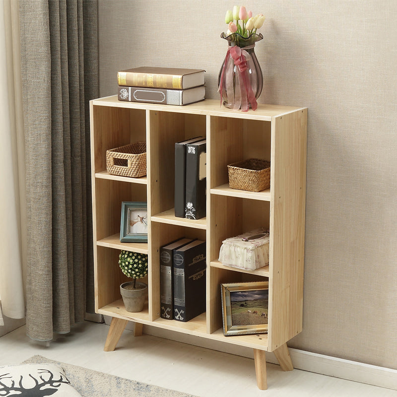Scandinavian Shelf Bookcase Standard Book Shelf with Rectangular Shelves