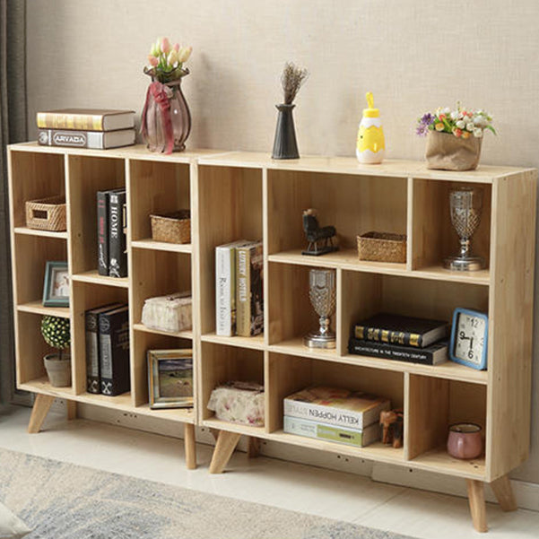Scandinavian Shelf Bookcase Standard Book Shelf with Rectangular Shelves
