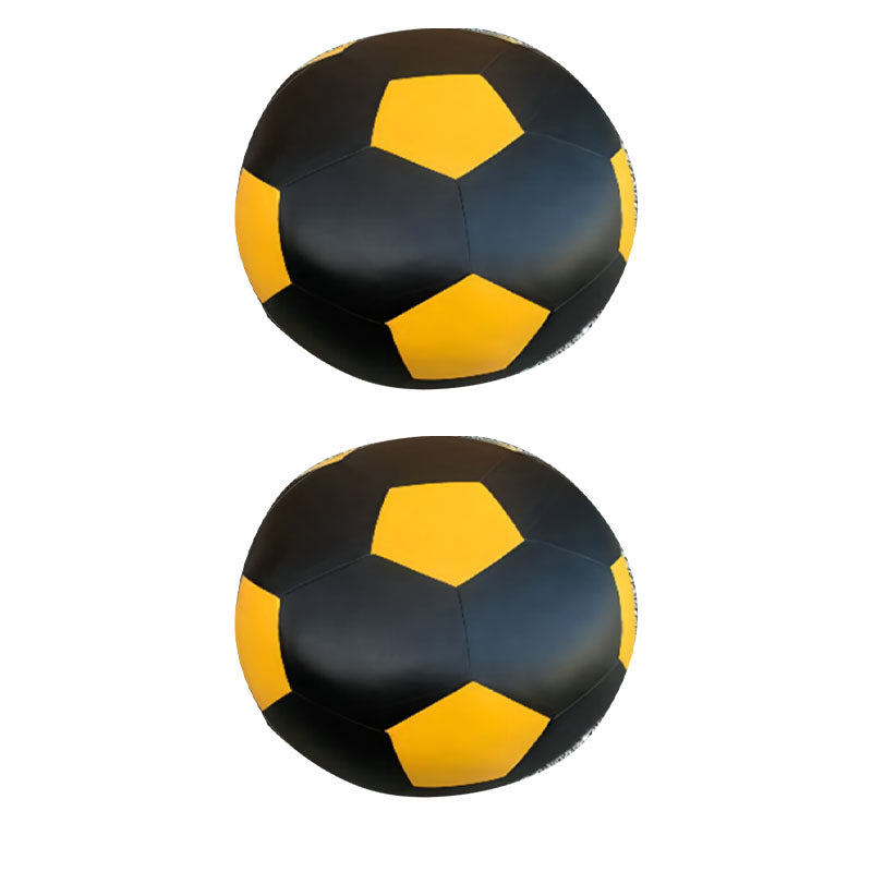 Modern Pouf Ottoman PU Leather Upholstered Geometric Print Spherical Ottoman