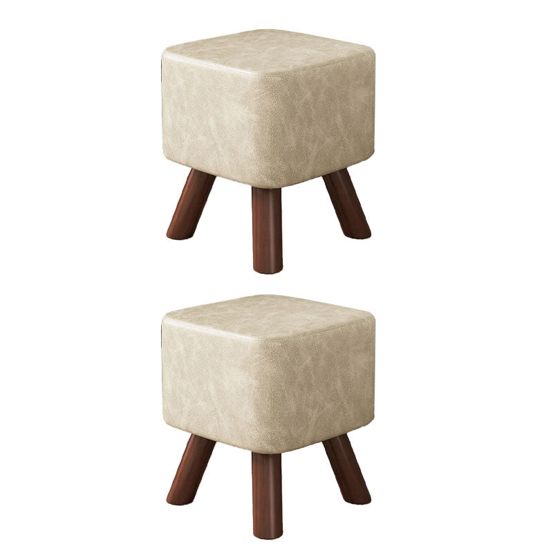 Faux Leather Standard Square / Round Pure Color Standard for Drawing Room