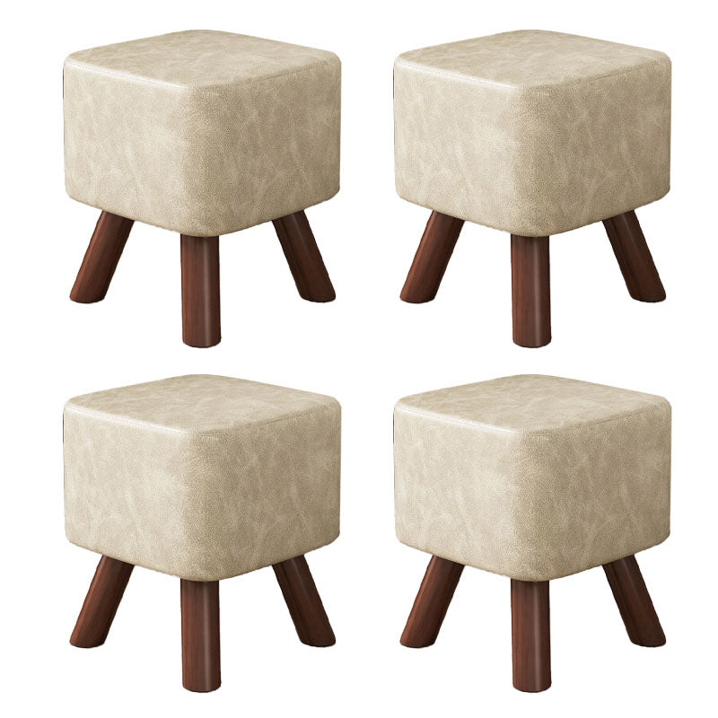 Faux Leather Standard Square / Round Pure Color Standard for Drawing Room