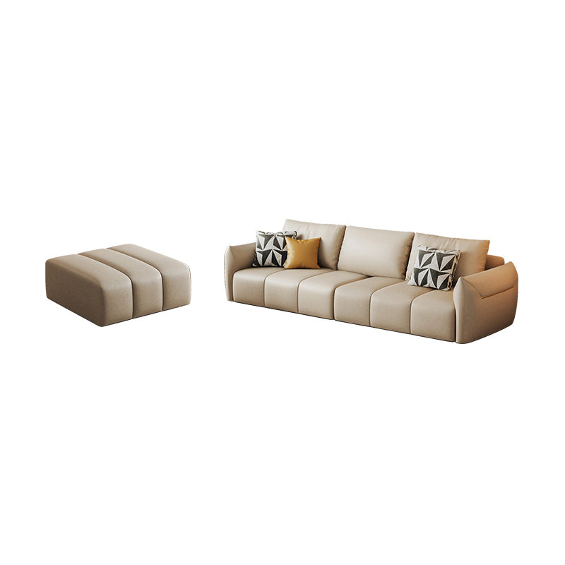 Tropical Fabric White Seating 32.2"H Standard Settee for Living Room