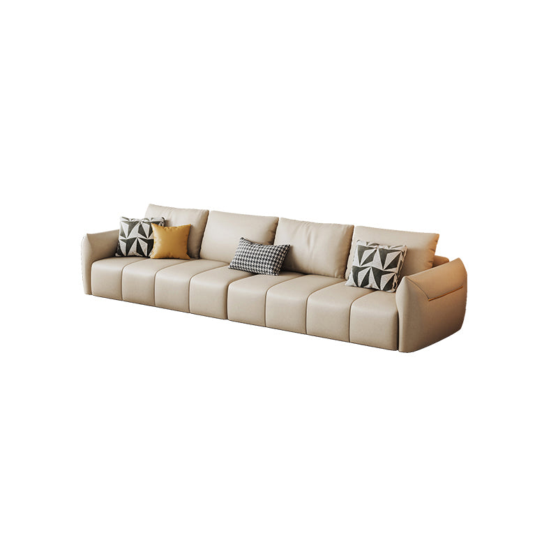 Tropical Fabric White Seating 32.2"H Standard Settee for Living Room