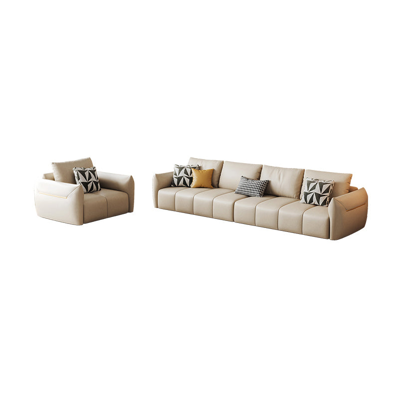 Tropical Fabric White Seating 32.2"H Standard Settee for Living Room