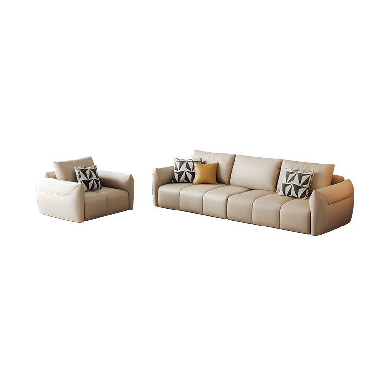 Tropical Fabric White Seating 32.2"H Standard Settee for Living Room
