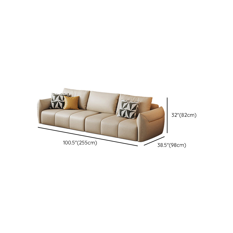 Tropical Fabric White Seating 32.2"H Standard Settee for Living Room