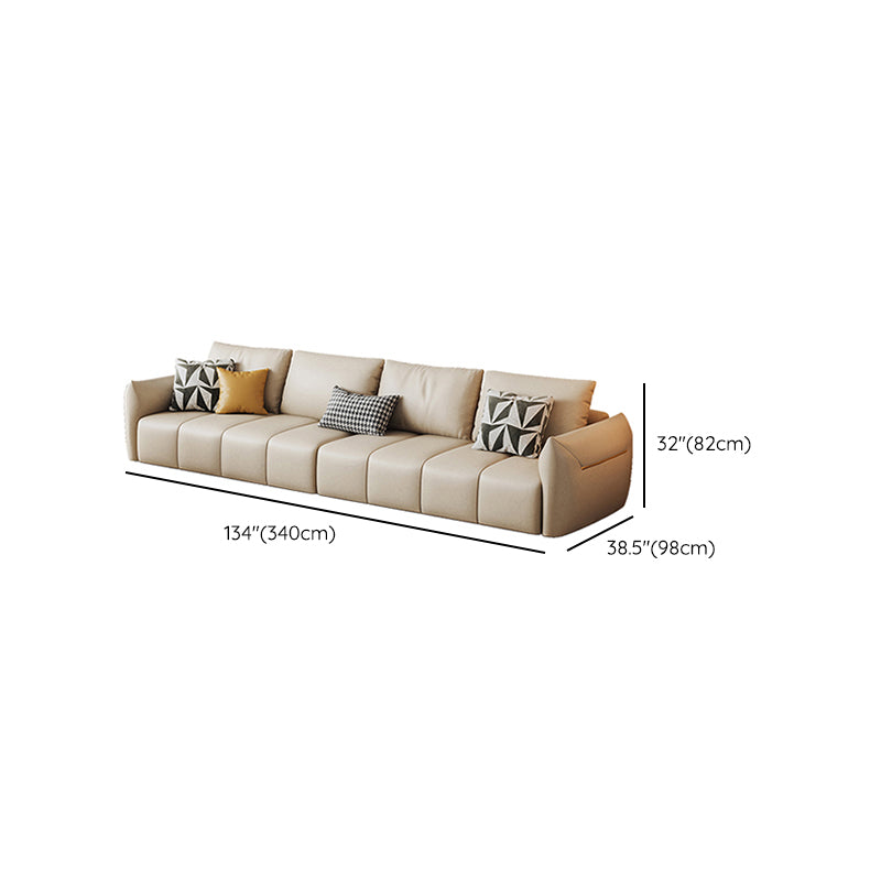 Tropical Fabric White Seating 32.2"H Standard Settee for Living Room