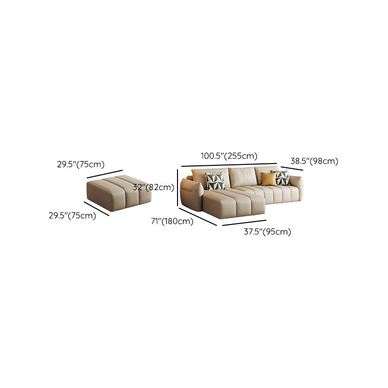 Tropical Fabric White Seating 32.2"H Standard Settee for Living Room