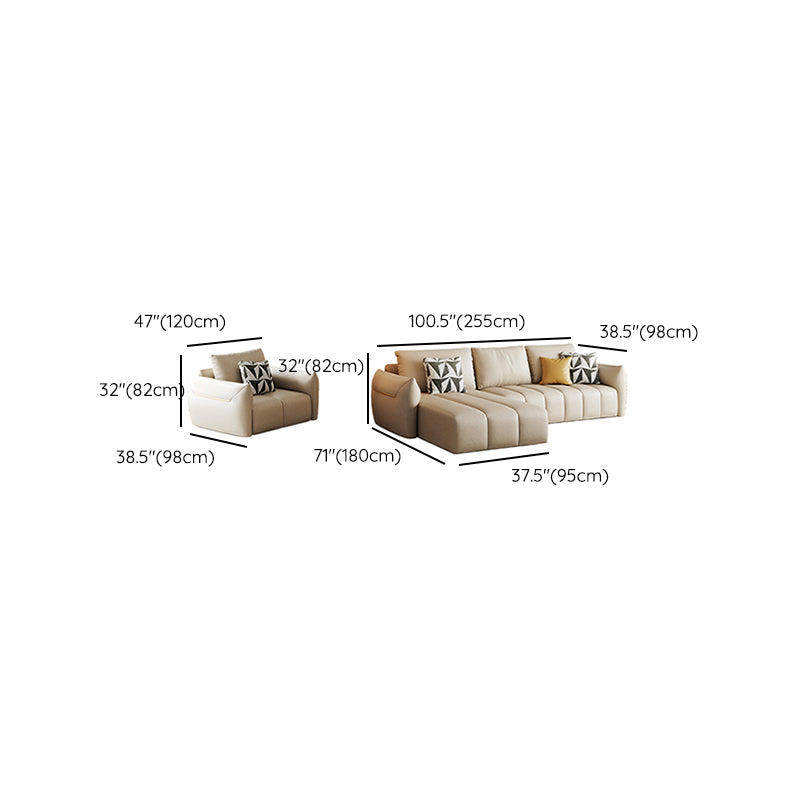 Tropical Fabric White Seating 32.2"H Standard Settee for Living Room