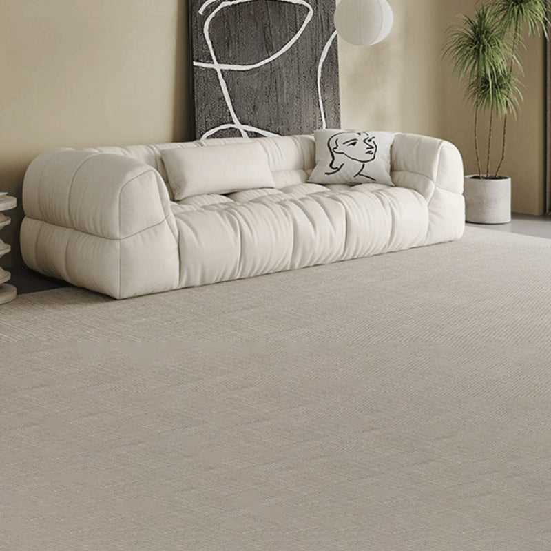 Contemporary White Cushions Tuxedo Arm Living Room Standard Settee