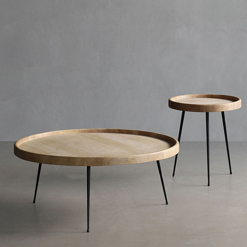 Modern Tray Top Coffee Table Round 3 Legs Coffee Table for Living Room