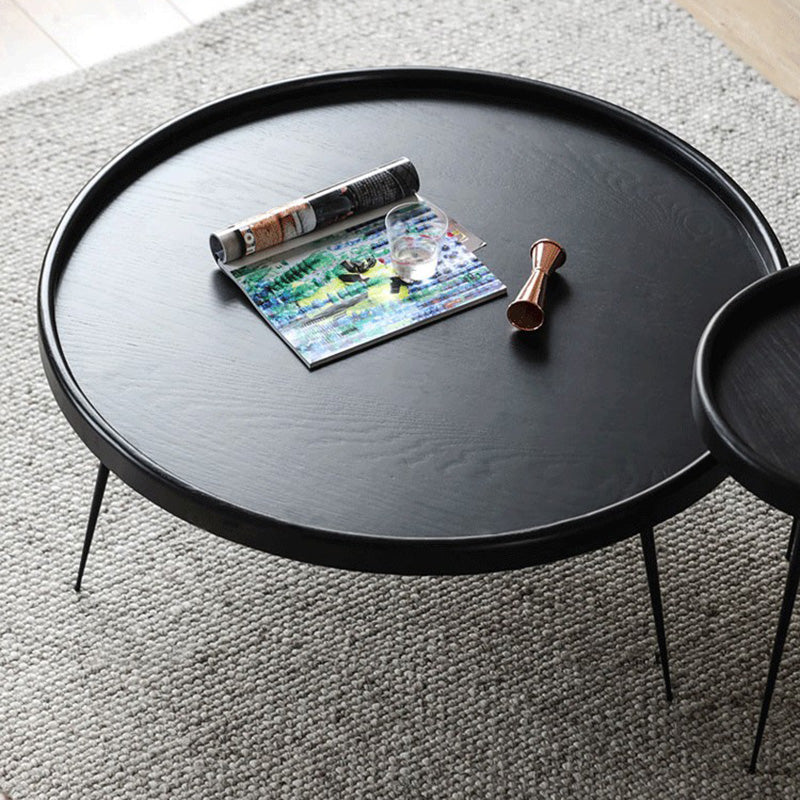 Modern Tray Top Coffee Table Round 3 Legs Coffee Table for Living Room