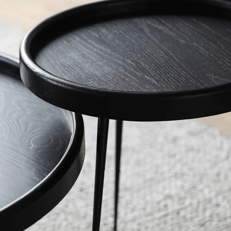 Modern Tray Top Coffee Table Round 3 Legs Coffee Table for Living Room