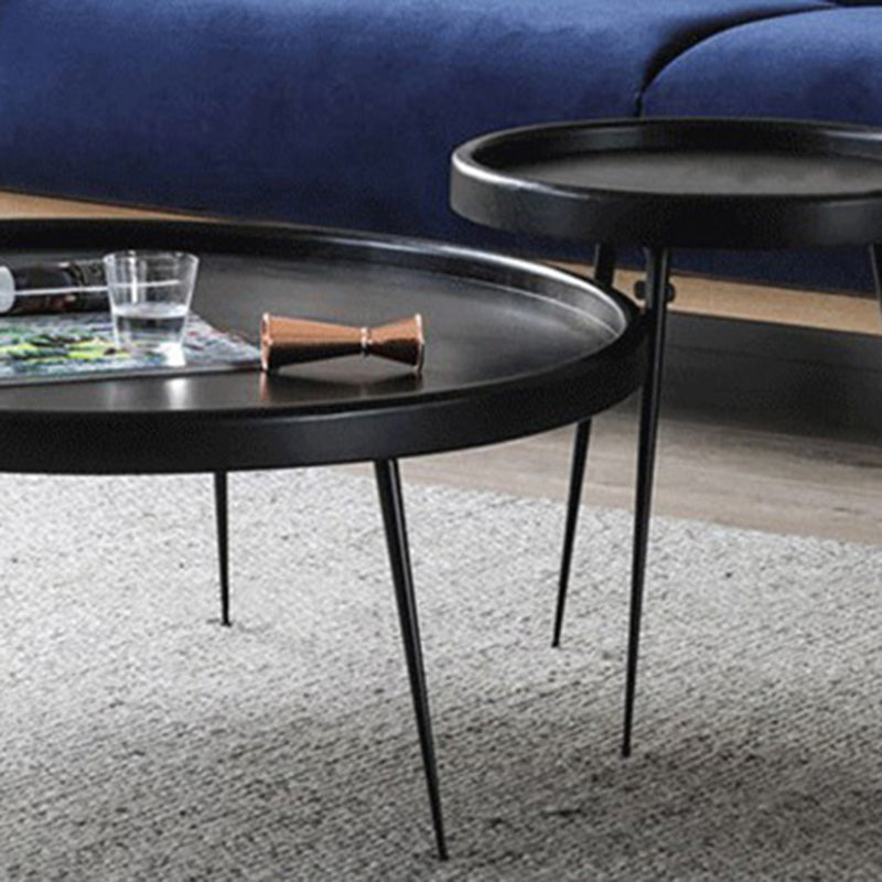 Modern Tray Top Coffee Table Round 3 Legs Coffee Table for Living Room