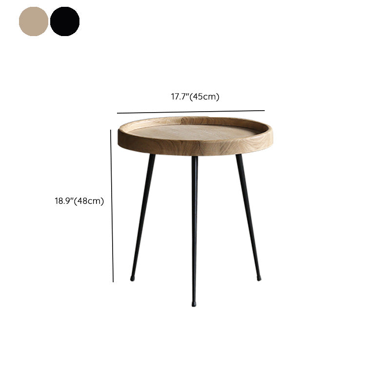 Modern Tray Top Coffee Table Round 3 Legs Coffee Table for Living Room