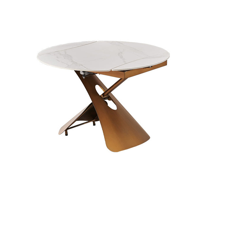 Glam Adjustable Height Coffee Table Slate Cross Legs Cocktail Table