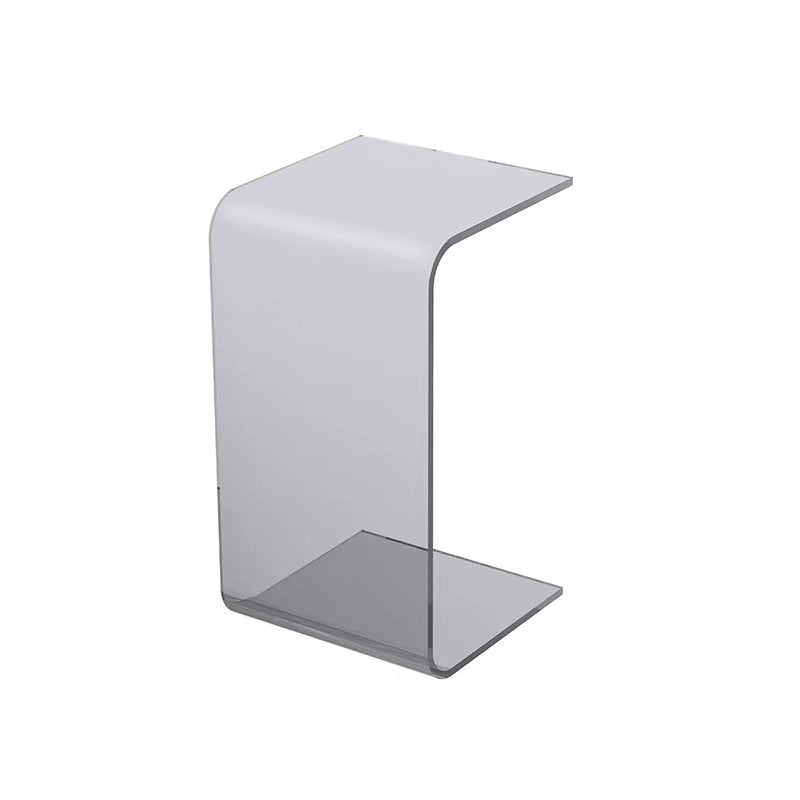 Acrylic Living Room Side Table Square C-shape Side End Snack Table