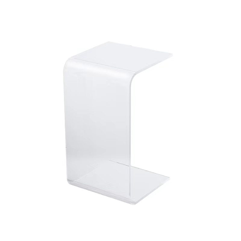 Acrylic Living Room Side Table Square C-shape Side End Snack Table