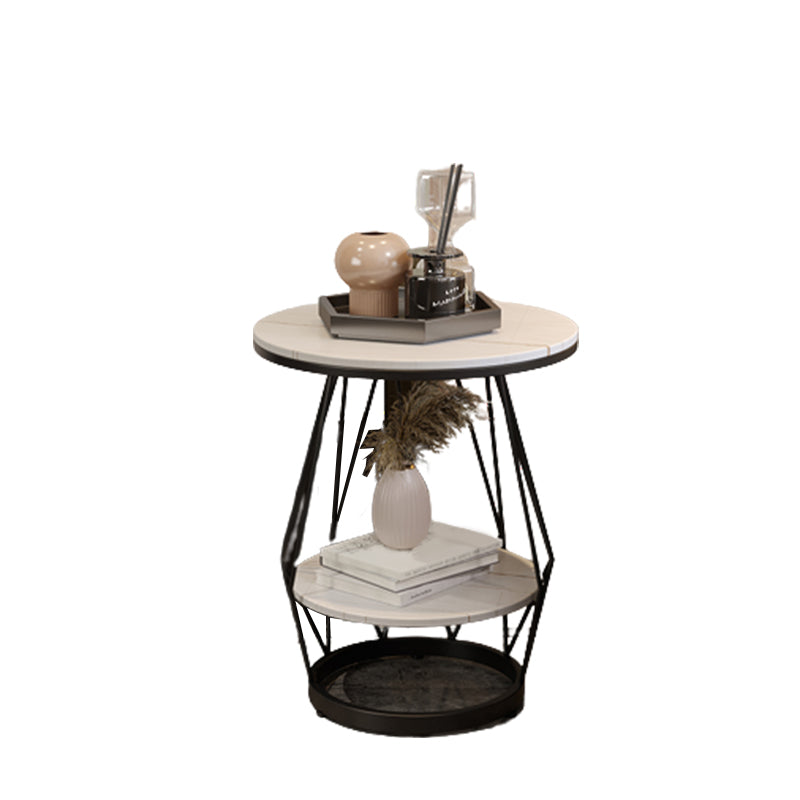 Luxurious Metal Side Table Round Frame Sofa Side Accent Table