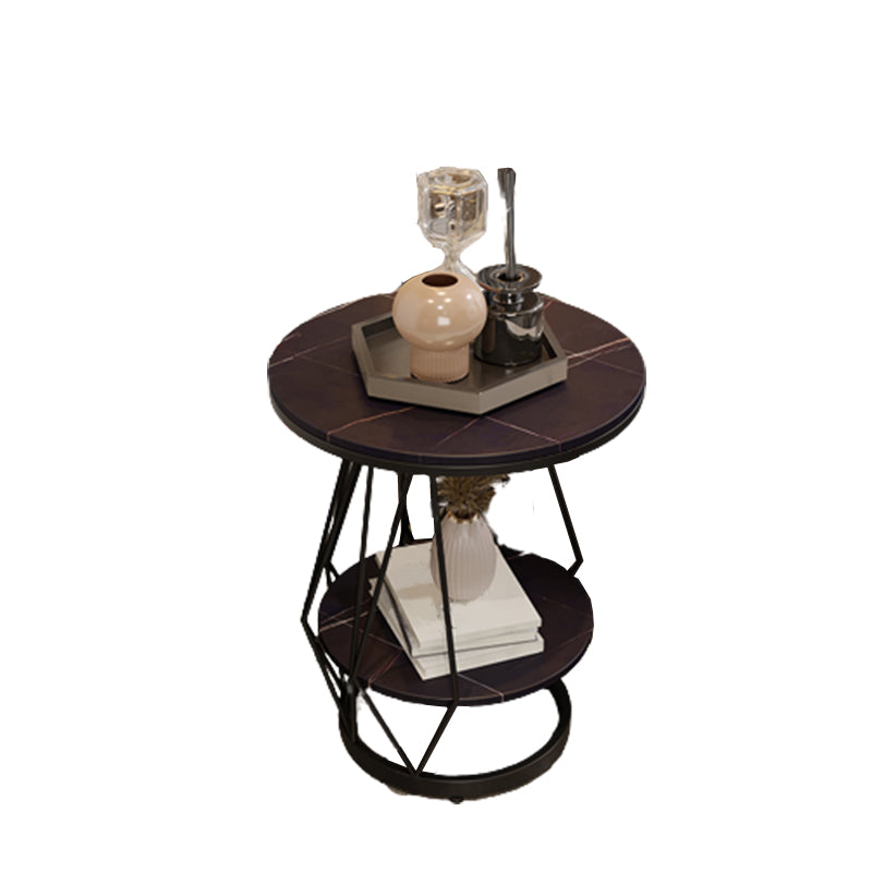 Luxurious Metal Side Table Round Frame Sofa Side Accent Table