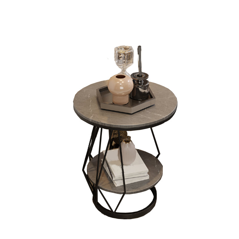 Luxurious Metal Side Table Round Frame Sofa Side Accent Table