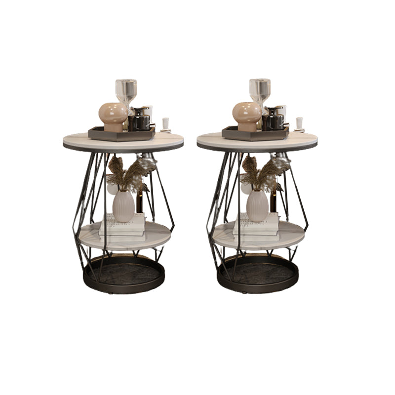 Luxurious Metal Side Table Round Frame Sofa Side Accent Table