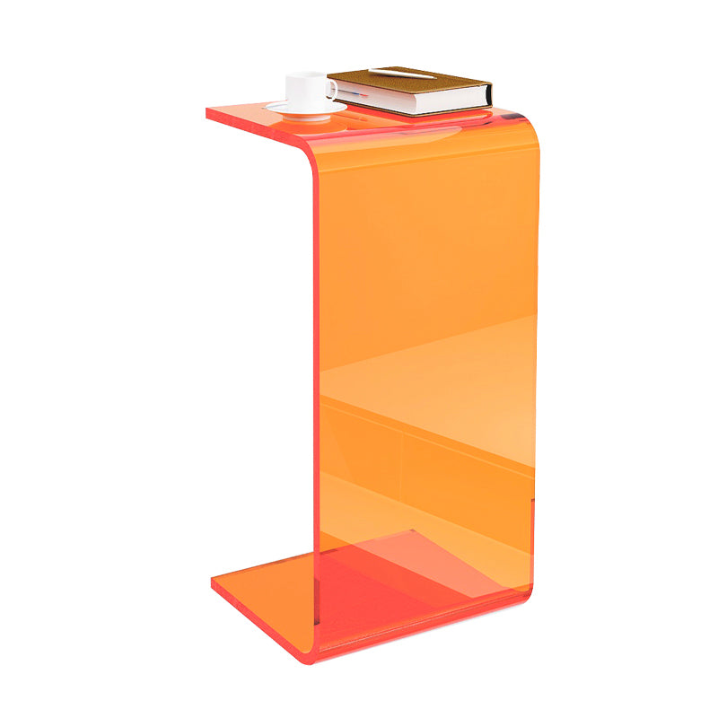 11" Wide Contemporary Side Table Pedestal Acrylic Accent Side Table