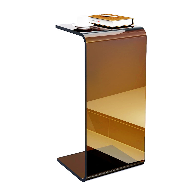 11" Wide Contemporary Side Table Pedestal Acrylic Accent Side Table