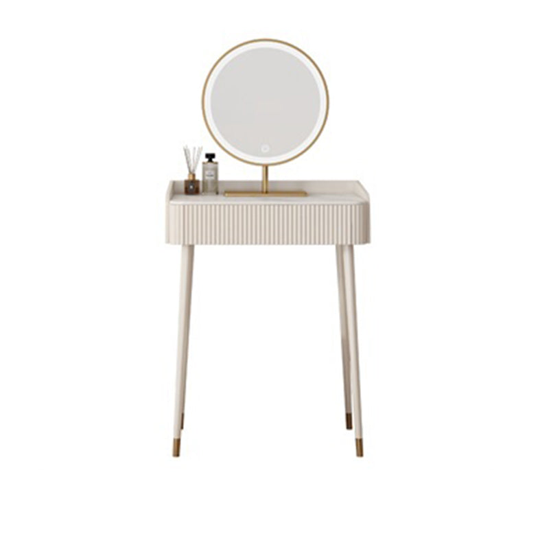 Stool Slate Vanity Table White Vanity Set with Lights Mirror
