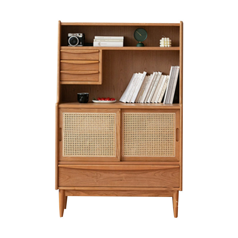Mid-Century Modern Rectangle Storage Cabinet Solid Wood Accent Cabinet
