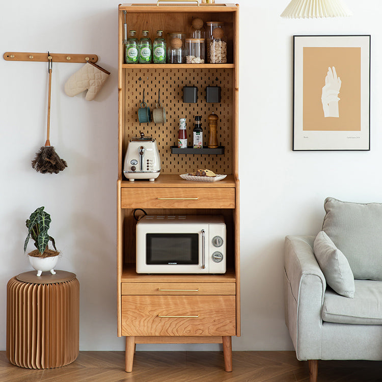 Mid-Century Modern Pine Accent Chest Solid Wood Rectangle Chest