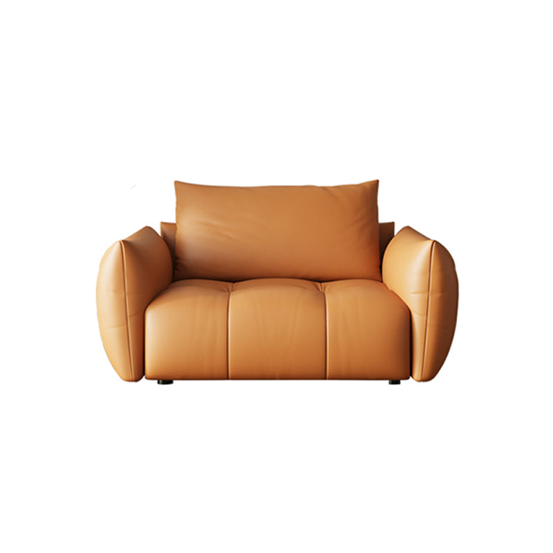 32"H Mid-Century Modern Sectional Sofa Leather Stain-Resistant Sleeper Sectional