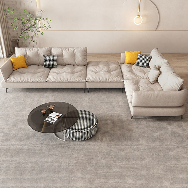 Scandinavian Living Room sofa Flared Arm Cushions Fabric Seating