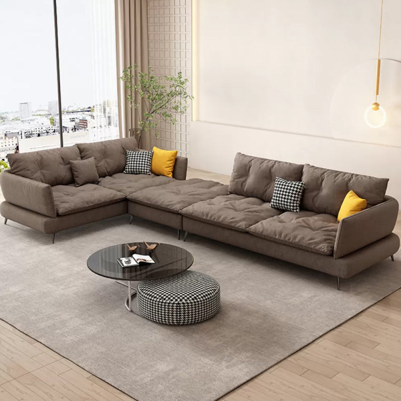 Scandinavian Living Room sofa Flared Arm Cushions Fabric Seating