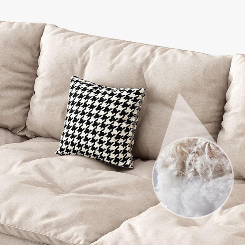 Scandinavian Living Room sofa Flared Arm Cushions Fabric Seating