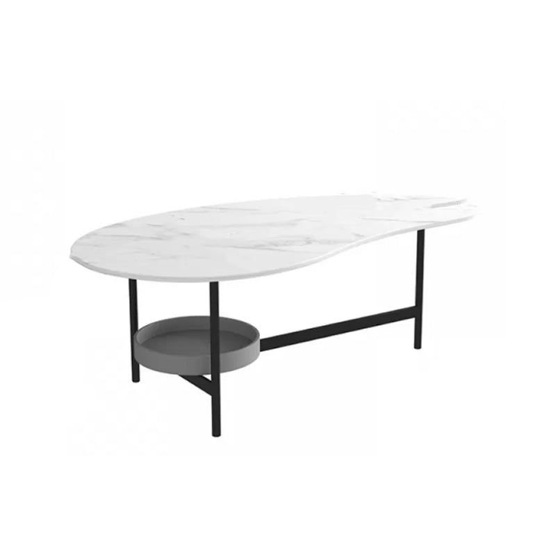 Contemporary Cocktail Table Faux Stone Coffee Cocktail Table