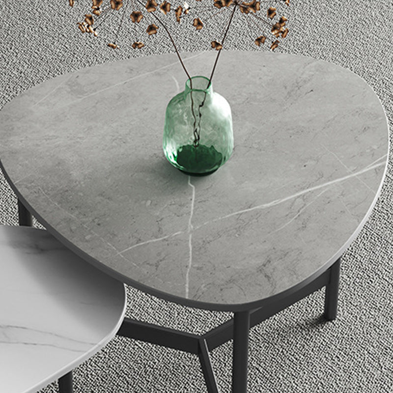 Contemporary Cocktail Table Faux Stone Coffee Cocktail Table