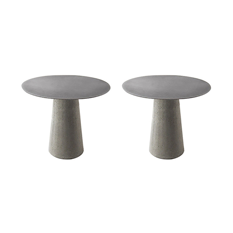 Iron Top End Side Table Concrete Pedestal Sofa Side Accent Table