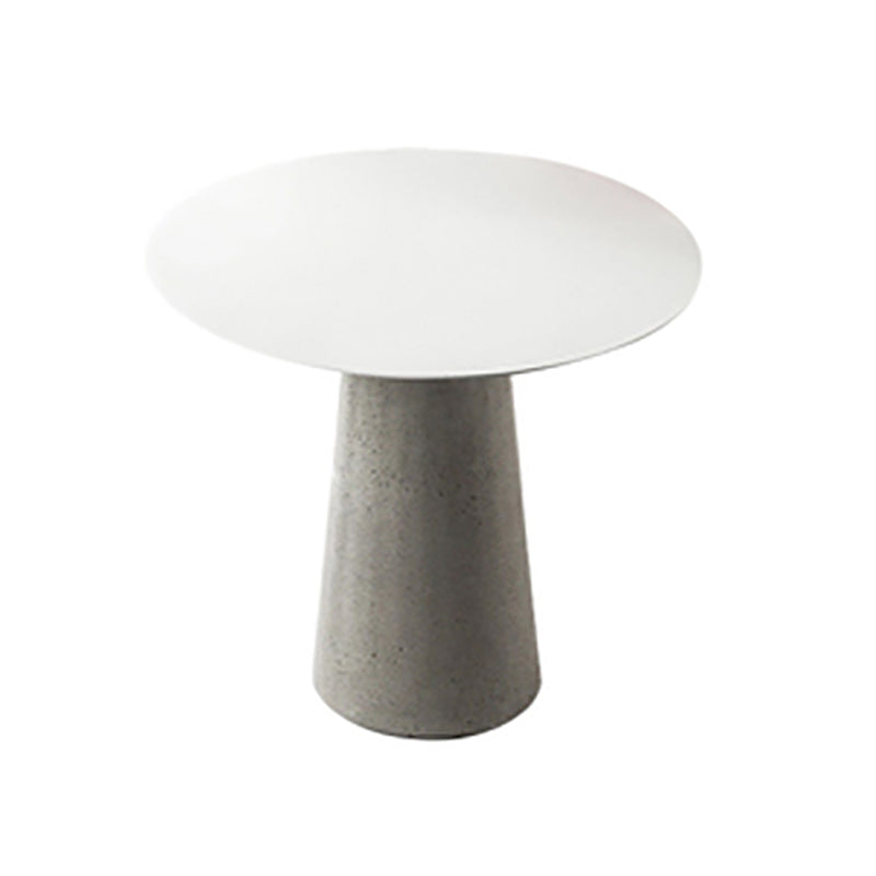 Iron Top End Side Table Concrete Pedestal Sofa Side Accent Table