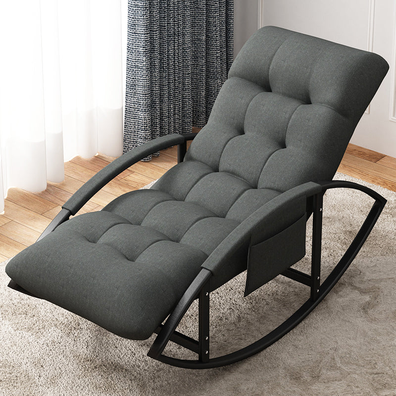 Simple Style Lazy Sofa Chair Balcony Iron Base Rocking Chair