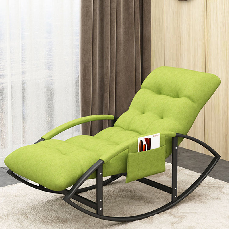 Simple Style Lazy Sofa Chair Balcony Iron Base Rocking Chair
