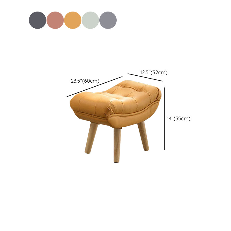 Fabric Rocker Chair Solid Color Contemporary Tufted Cushions Rocker Chair with Ottoman