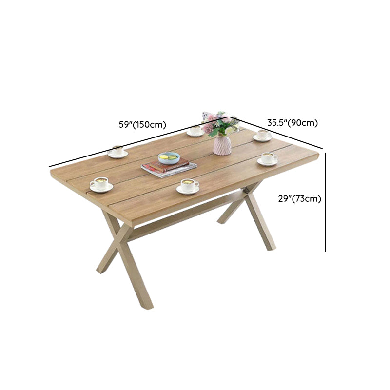 Rectangular Industrial Dining Set 1/4/5/7/9 Pcs Faux Wood Dining Table Set