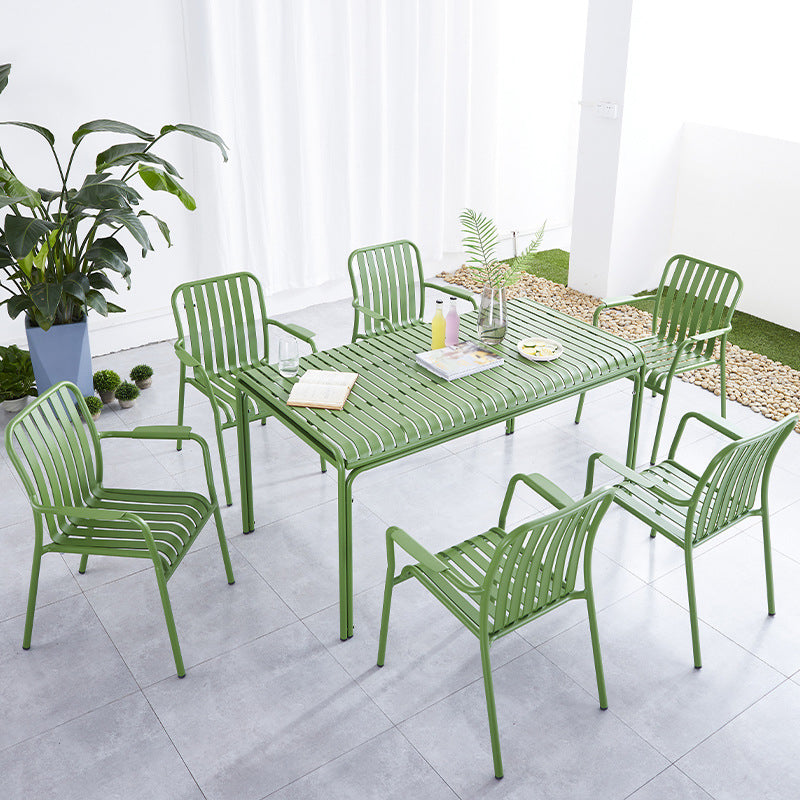 1/2/3/5 Pcs Metal Bistro Table Set Contemporary Matte Finish Bistro Set