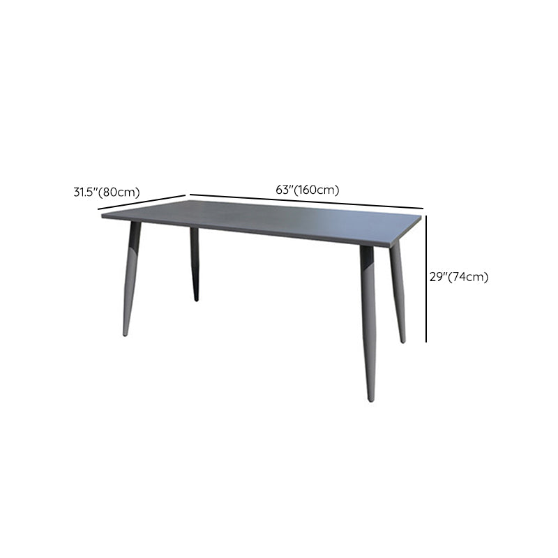 1/5/7 Pieces Modern Metal Dining Set Stone Dining Table Set for Outdoor