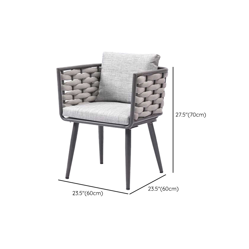 1/5/7 Pieces Modern Metal Dining Set Stone Dining Table Set for Outdoor