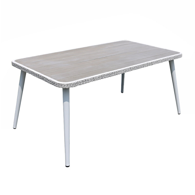 Light Gray Boho Dining Table Set 1/3/5/7 Pcs Rattan Dining Set