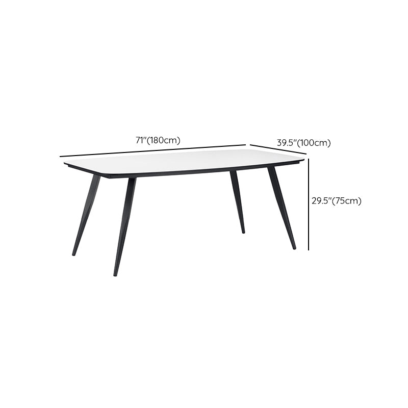 Contemporary 1/5/7 Pieces Metal Dining Set Stone Table Set for Outdoor